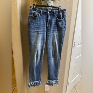 Judy Blue Fringe Hem Jeans Size 9/29